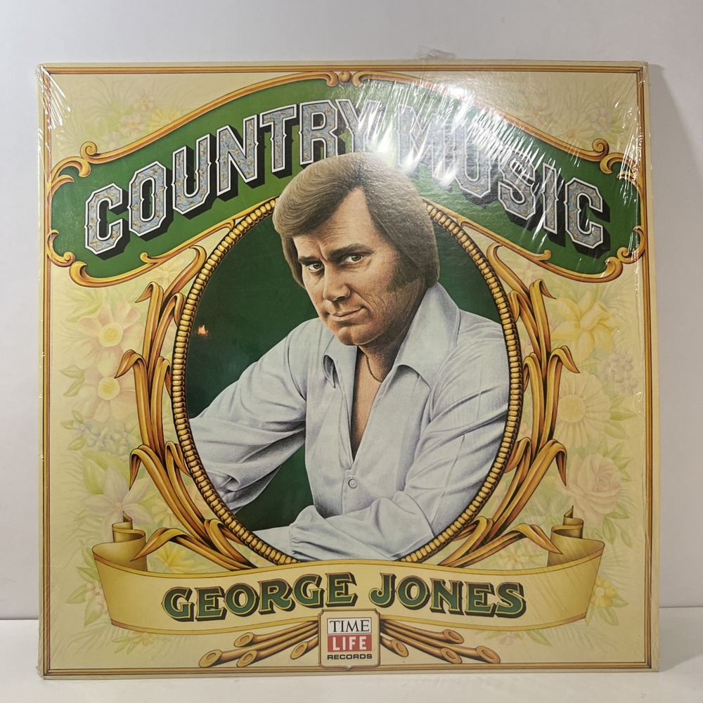 George Jones Country Music  1981 Lp Record  Time Life‎ Records In Shrink